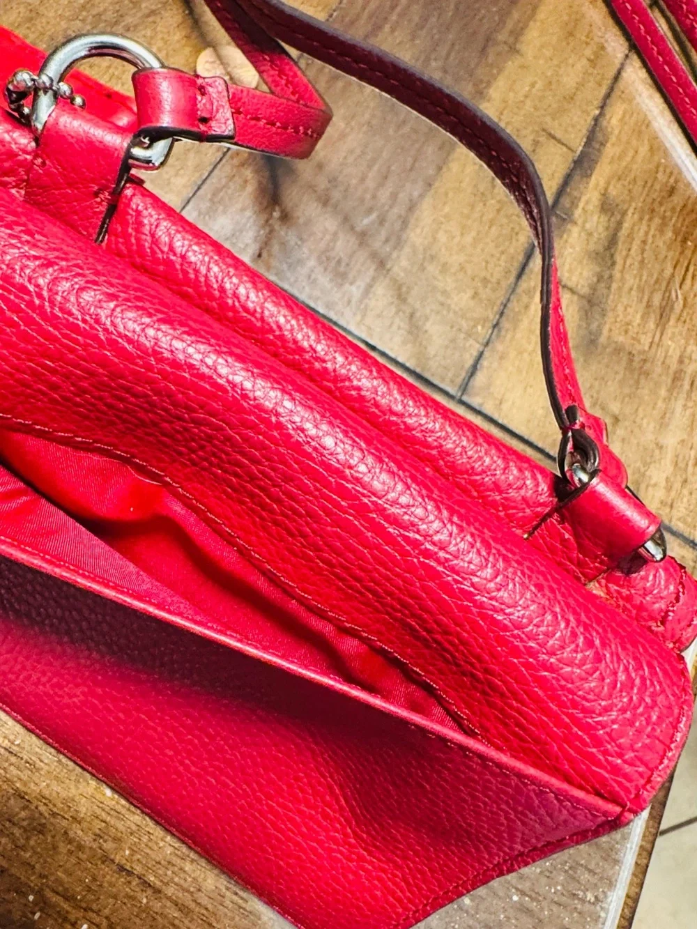 COACH Pebbled Leather Wallet Crossbody Bag with Turn-Lock